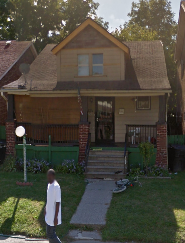 One of the properties highlighted in the Detroit News article on arsons on this block. This specific property&#8217;s assessed value was $9,300, had not paid taxes since 2007, and owed $14,000 in back taxes.You can see the updated survey of this property at Motor City Mapping.