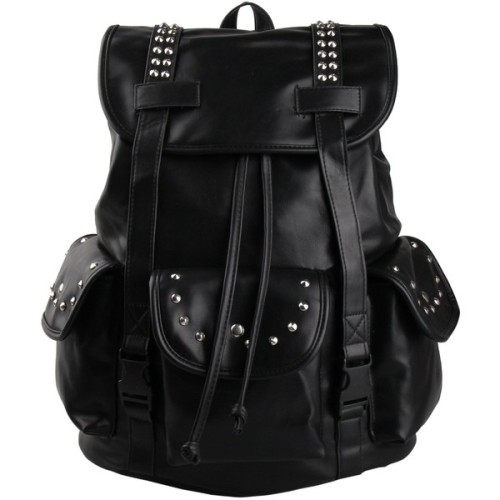 black faux leather bag | Tumblr  