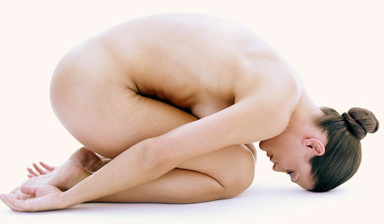 Nude women yoga poses