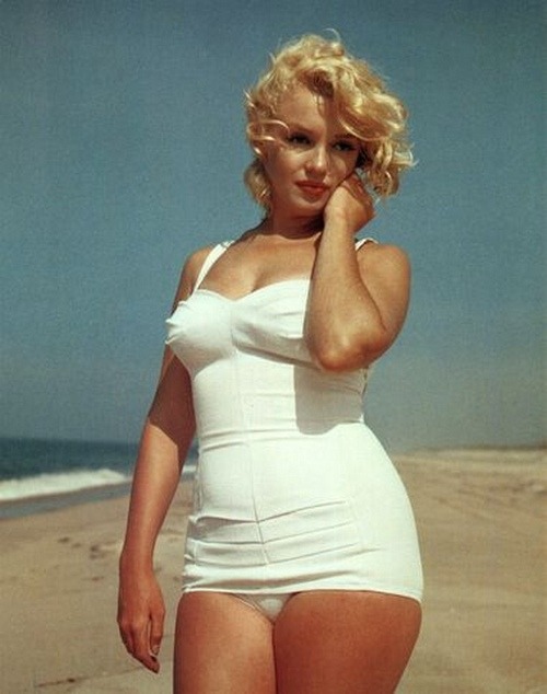 Full figure woman in bathing suit