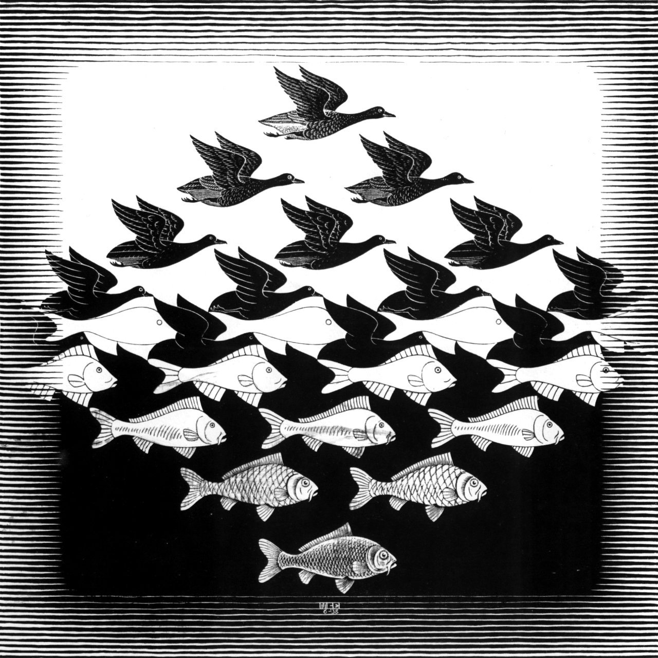 M.C. Escher, 1938 Optical Art